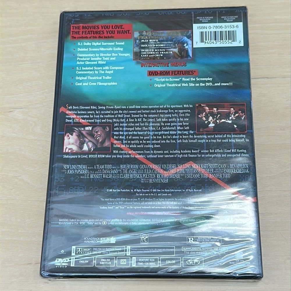 NIP! New Line Home Entertainment “Boiler Room” - Picture 2 of 3